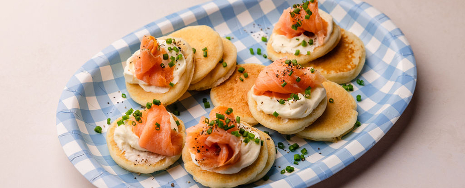 Salmon & Cream Cheese Blinis 2