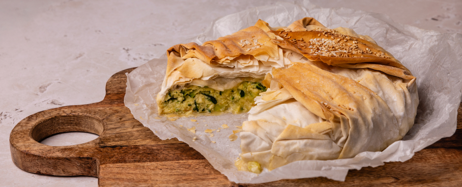 Simple Homemade Cheese and Zucchini Pie