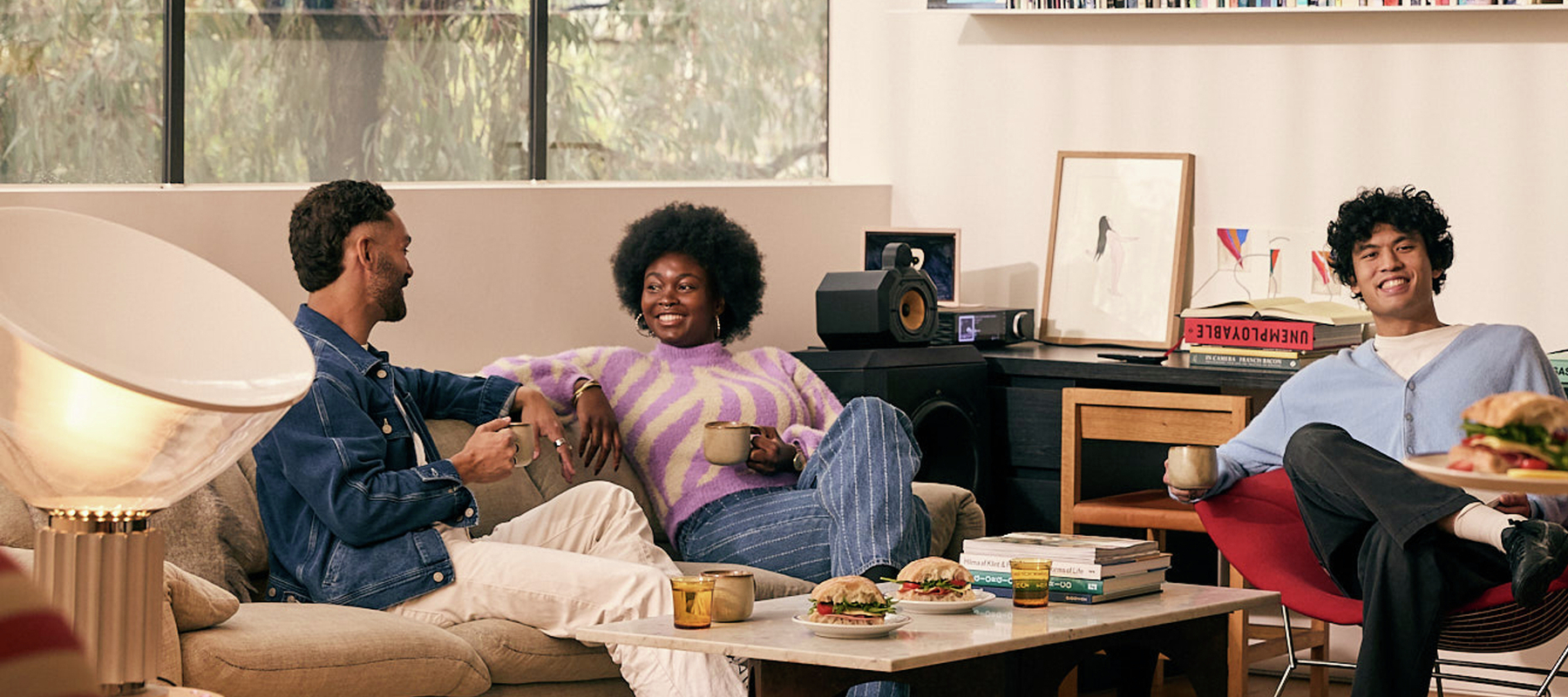 Young people at home