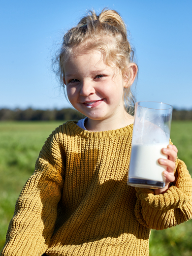 Child with milk