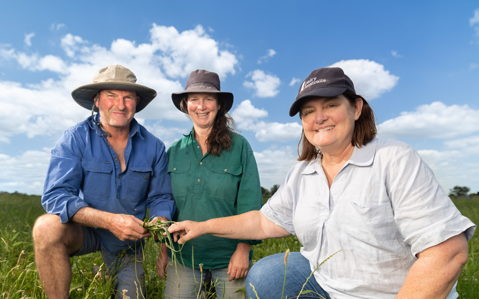 Cath Lescun, Kate Mirams and Peter Neaves Farm, Maffra Victoria
