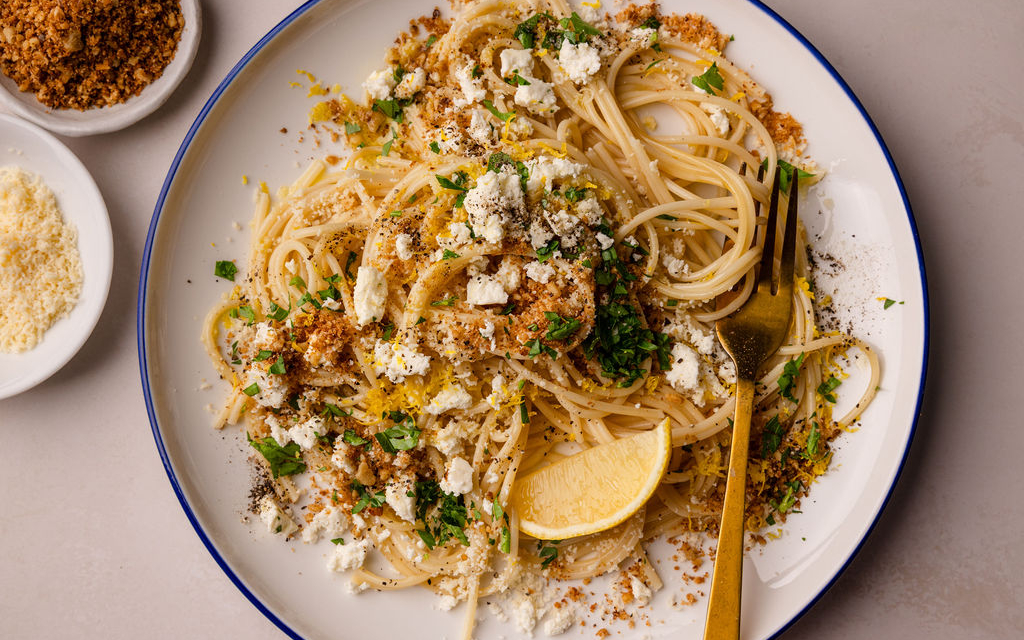 Feta Lemon Herb Spaghetti