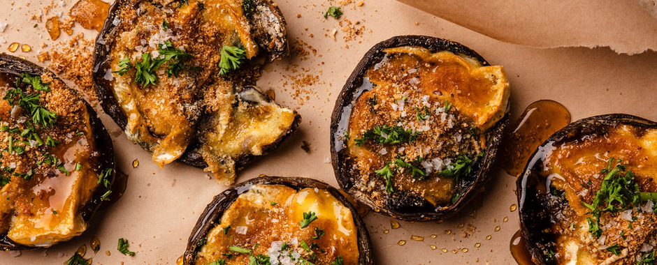 Brie Cheese Airfryer Stuffed Mushrooms