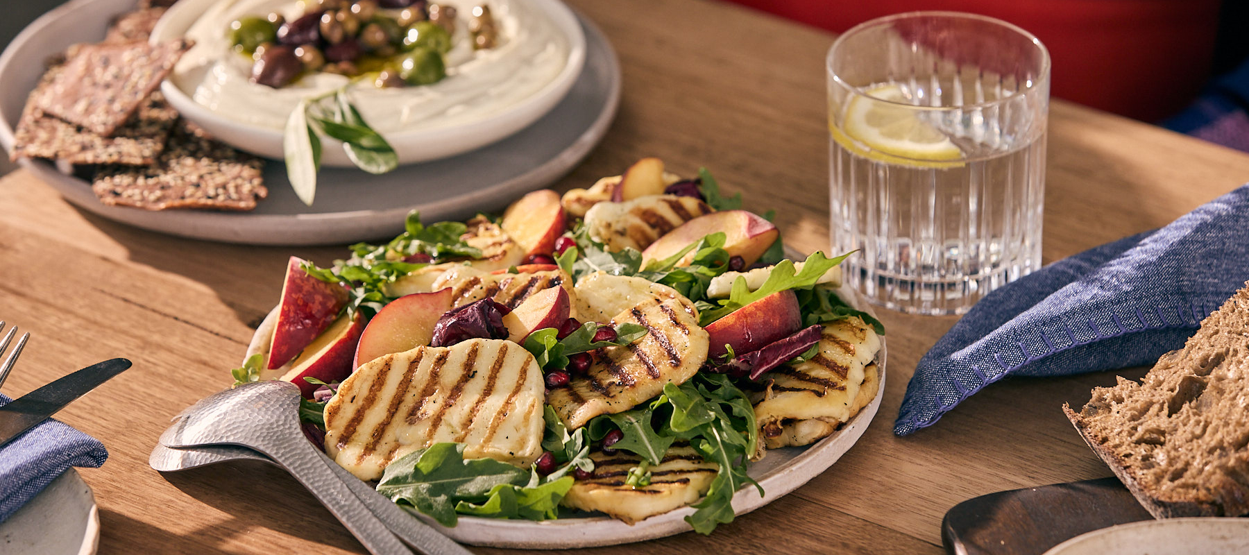 Cheese salad and dip
